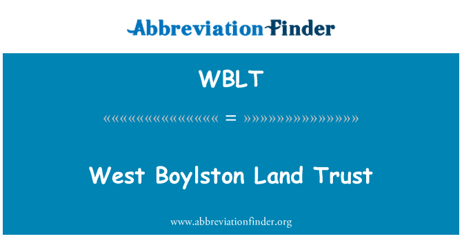 WBLT: Západ Boylston Land Trust