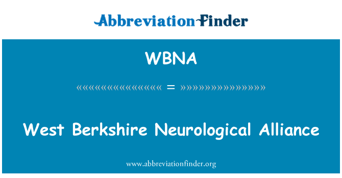WBNA: Δυτικού Berkshire νευρολογικές Συμμαχία