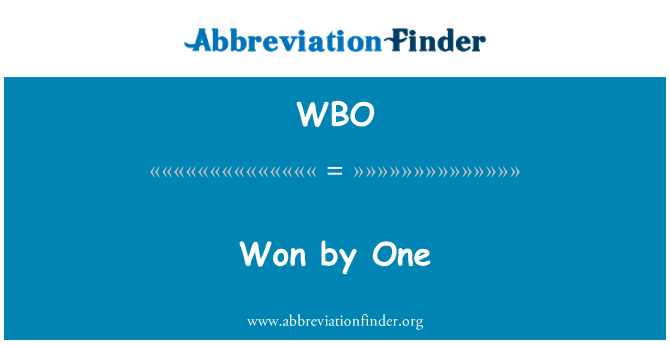 WBO: 1 つによって勝たれる