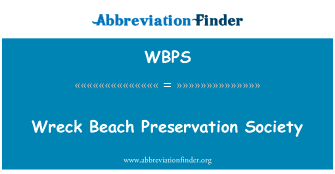 WBPS: Vraget Beach Preservation Society