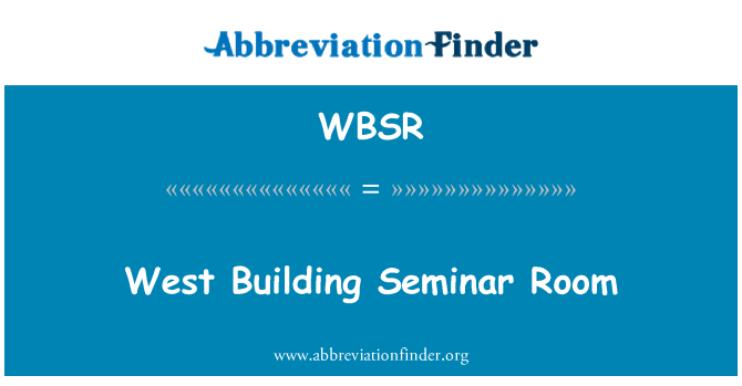 WBSR: West edifici seminari