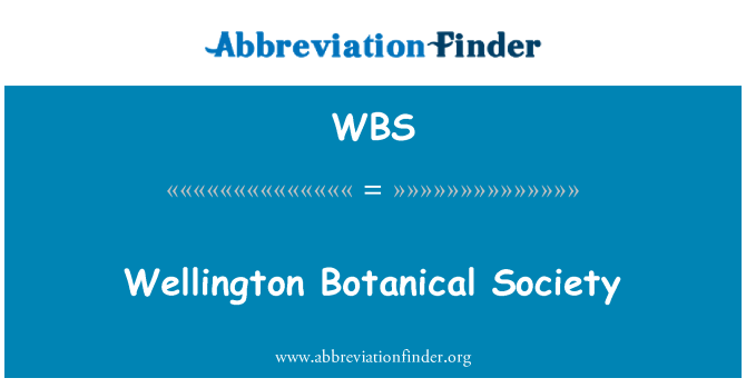 WBS: 威靈頓植物學會