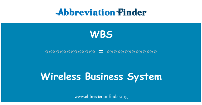 WBS: Wireless Business System