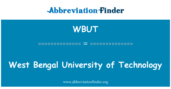 WBUT: West Bengal University of Technology