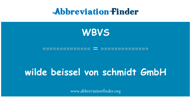 WBVS: wilde beissel von schmidt GmbH