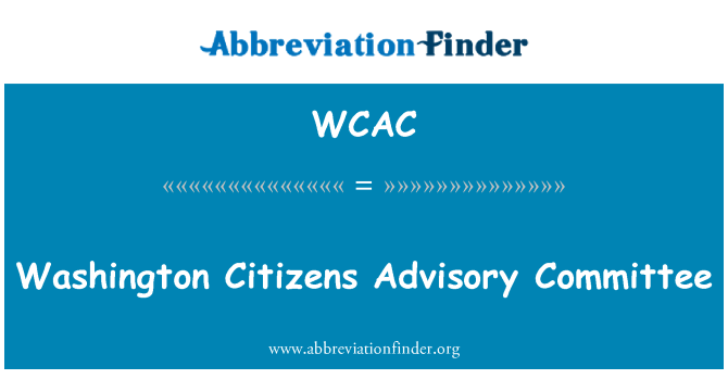 WCAC: Washington občanov Poradný výbor