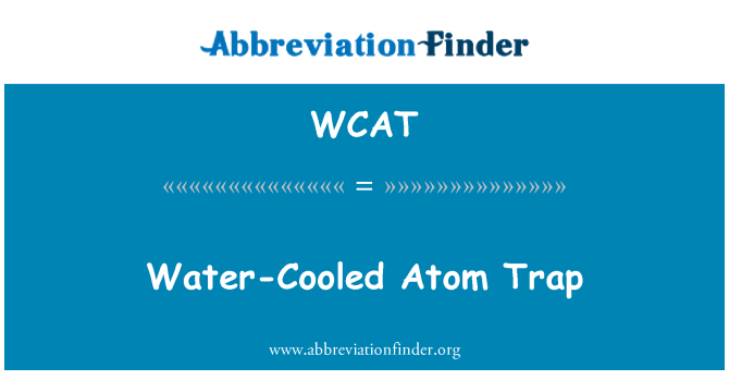 WCAT: Охлаждани с Атом капан