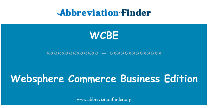 WCBE: WebSphere Commerce edisi bisnis