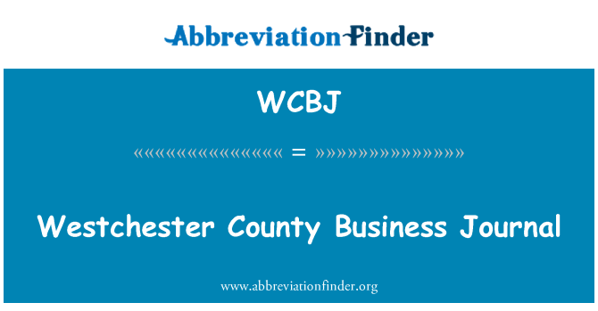 WCBJ: Westchester County Business Journal