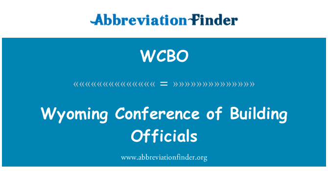 WCBO: Wyoming Conference of Building Officials