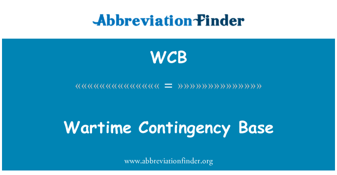WCB: Krigstid beredskap Base