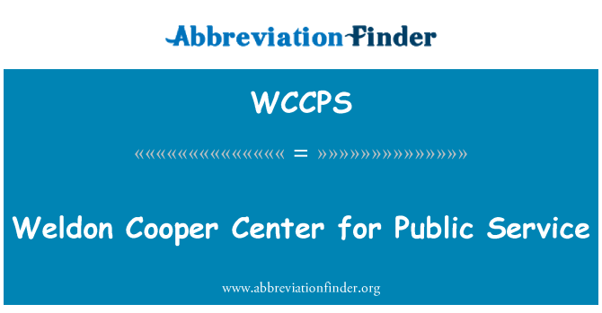 WCCPS: Weldon Cooper sant pou sèvis piblik