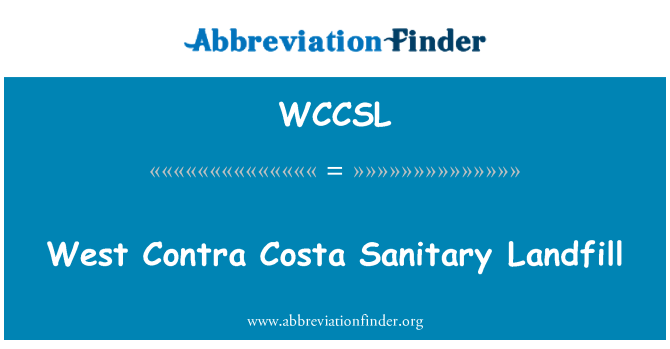 WCCSL: Relleno sanitario de West Contra Costa