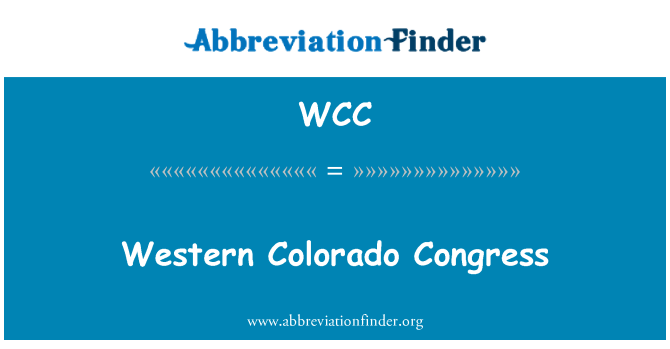 WCC: Kongres Colorado Barat