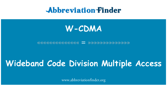 W-CDMA: Wideband codi accés múltiple de divisió