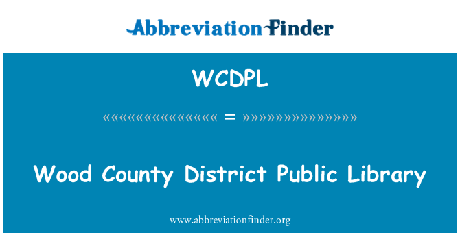 WCDPL: Biblioteca pública de Wood County districte