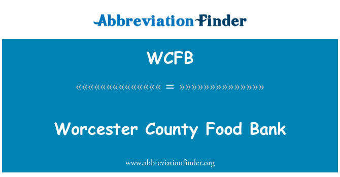 WCFB: Banque alimentaire de Worcester County