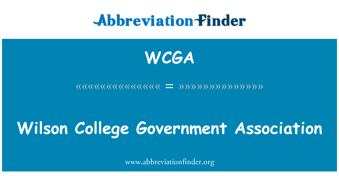 WCGA: Wilson College Government Association