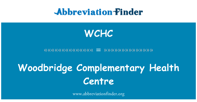 WCHC: Woodbridge Complementary Health Centre