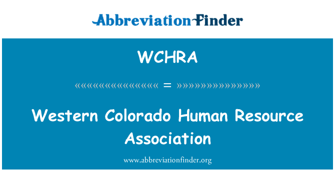 WCHRA: Oest de Colorado Associació de recursos humans