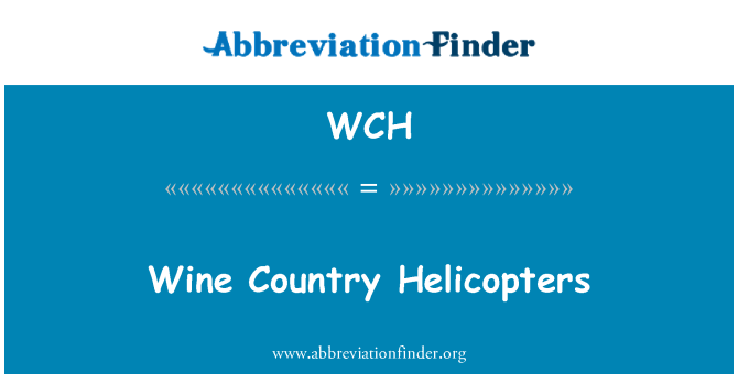 WCH: Vin land helikoptre