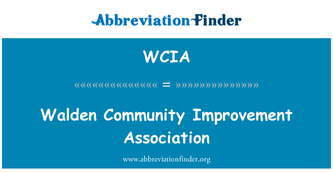 WCIA: Kominote Walden amelyorasyon asosyasyon