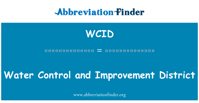WCID: Dlo kontwòl Et Improvement District