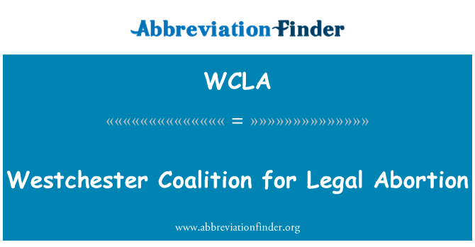 WCLA: ווסטצ'סטר הקואליציה להפלה משפטי