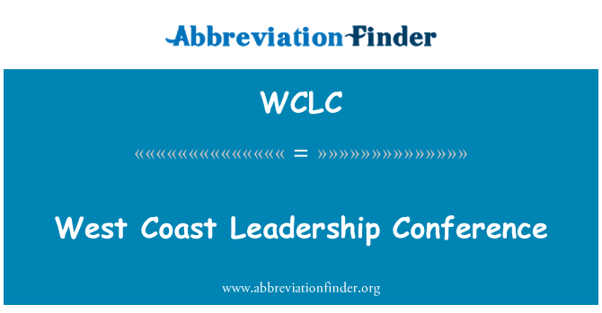 WCLC: West Coast konferenssin
