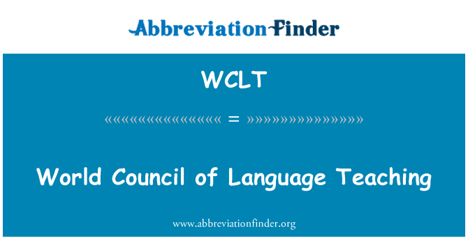 WCLT: World Council of Language Teaching