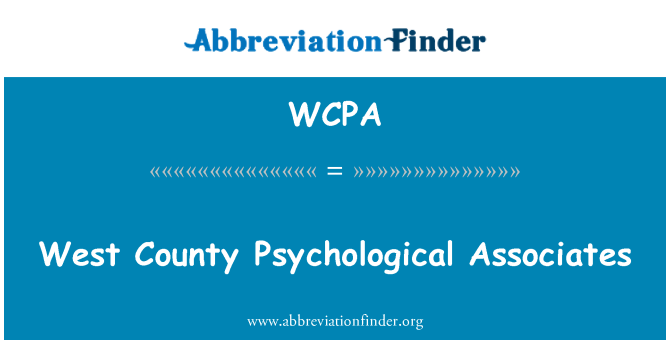 WCPA: West County psikologis Associates