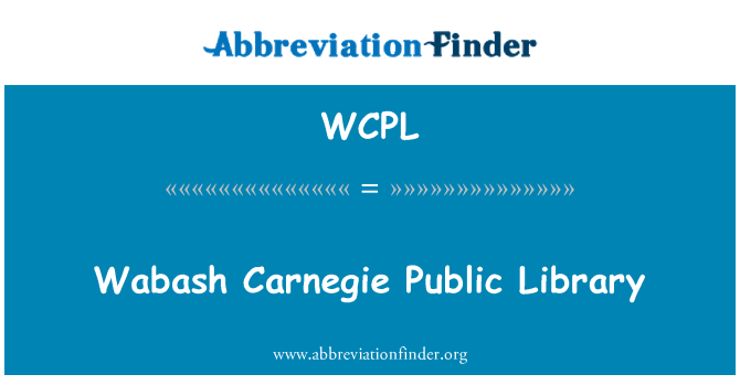 WCPL: Wabash Carnegie bibliyotèk piblik