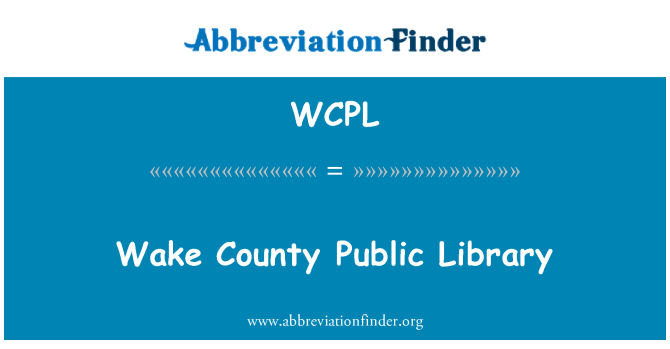 WCPL: Wake County Public Library