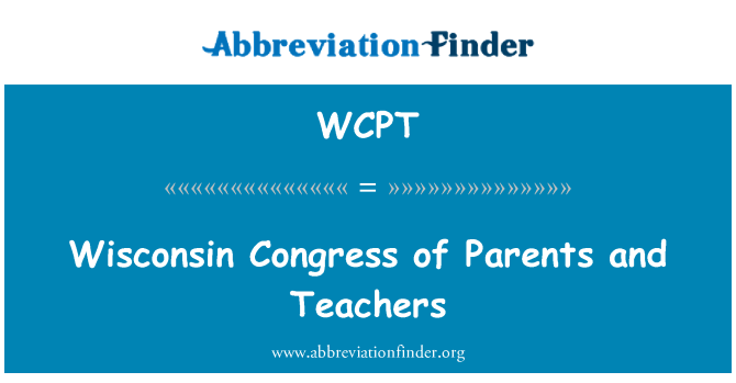 WCPT: Wisconsin kongressen av föräldrar och lärare