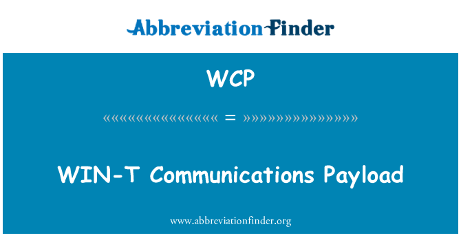 WCP: WIN-T Communications Payload