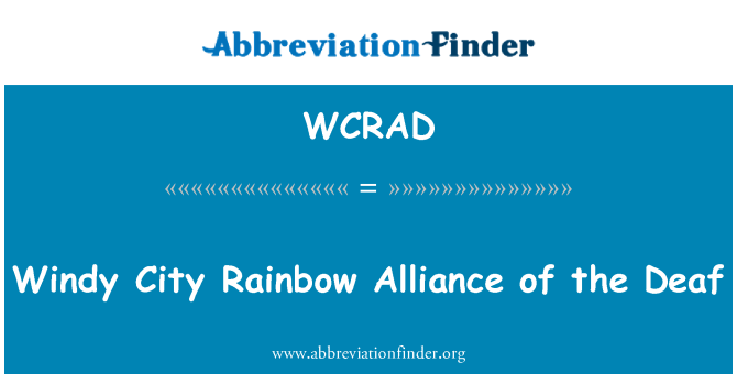 WCRAD: Windy City Rainbow Alliance des sourds du Canada