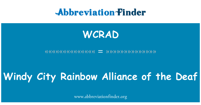 WCRAD: Dinas gwyntog Enfys Cynghrair pobl fyddar