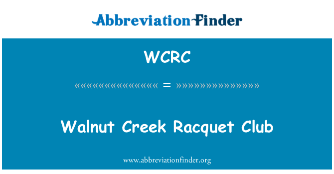 WCRC: Walnut Creek Racquet Club