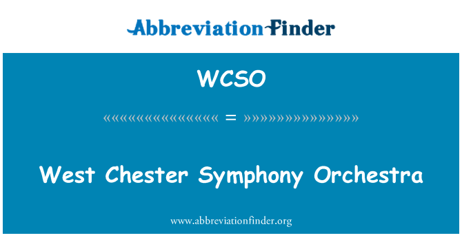 WCSO: West Chester symfonický orchestr
