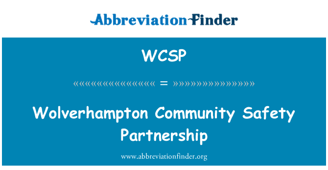 WCSP: וולברהמפטון הקהילה בטיחות שותפות