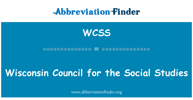 WCSS: Wisconsin Council for the Social Studies