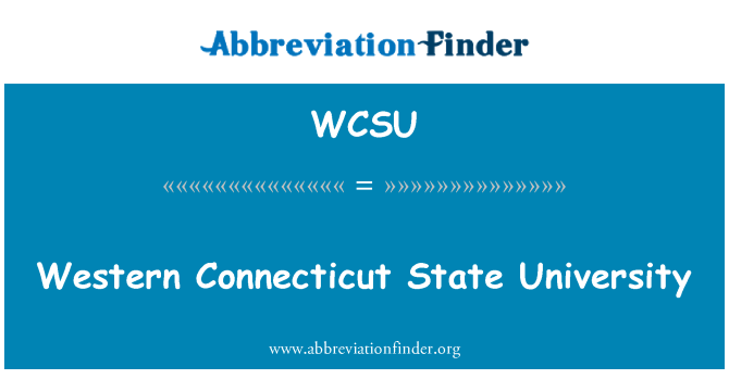 WCSU: Western Connecticut State University