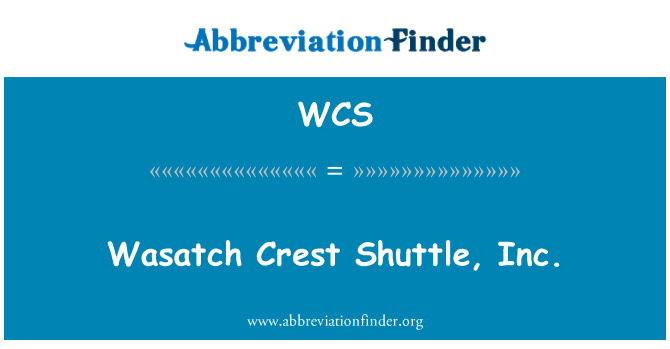 WCS: Wasatch Crest navèt, Inc.