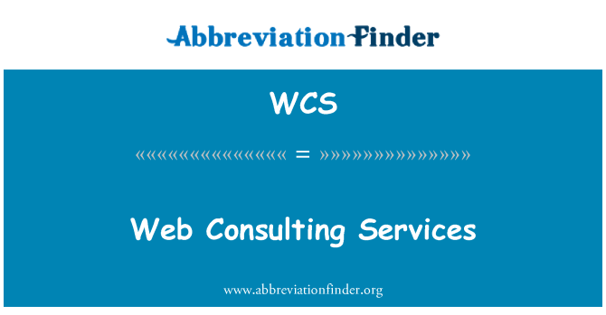WCS: Serviços de consultoria Web