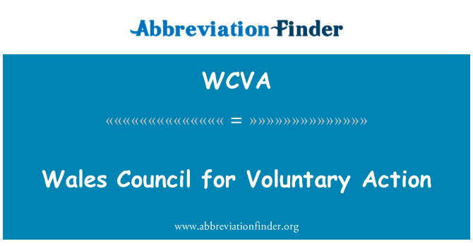 WCVA: Wales Council for Voluntary Action