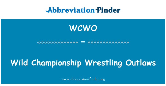 WCWO: Άγρια πρωτάθλημα πάλης παράνομοι