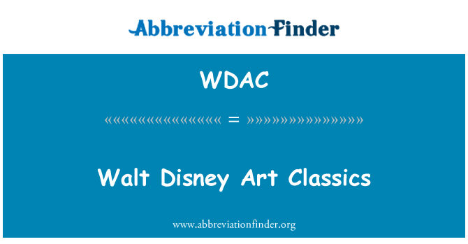 WDAC: Walt Disney kunst klassikere