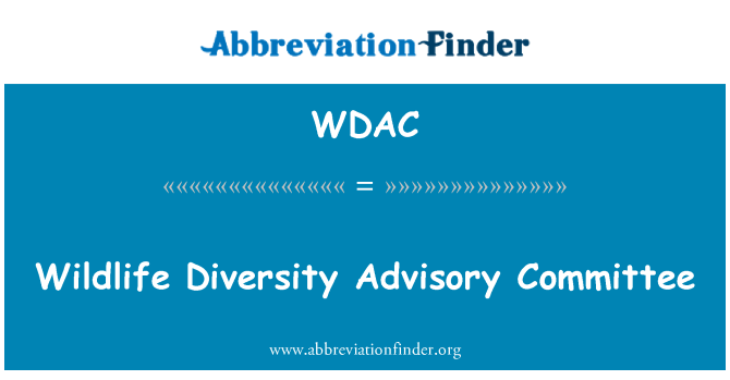 WDAC: Wildlife Diversity Advisory Committee