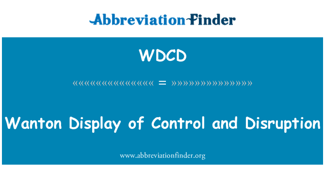 WDCD: Lascivo Display di controllo e di rottura