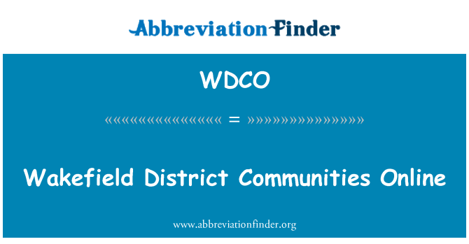 WDCO: Wakefield distri kominote yo sou liy